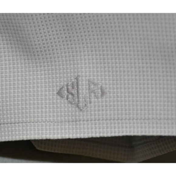 J.Hilburn 17 34 Mens Dress Shirt Light Gray Micro Check Woven Italy Long Sleeve - Picture 8 of 9